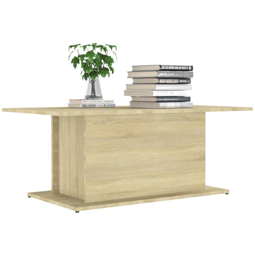 Tavolino da Salotto Rovere Sonoma 102x55,5x40 cm in Truciolato - Foto 3