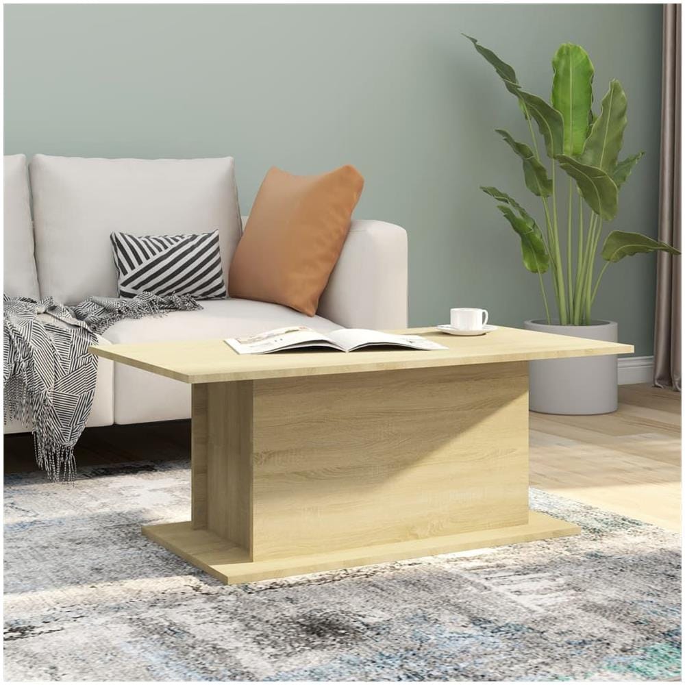 Tavolino da Salotto Rovere Sonoma 102x55,5x40 cm in Truciolato - Foto 1