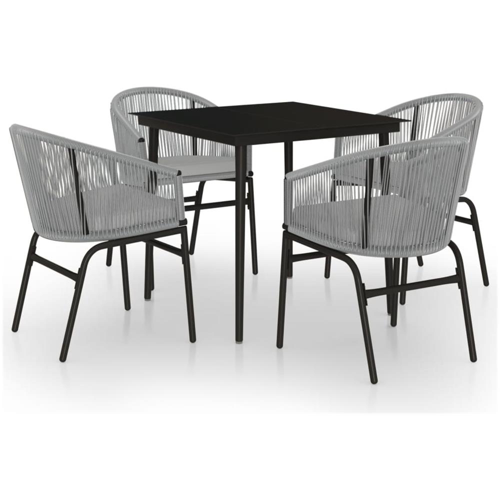 Set da Pranzo da Giardino 5 pz Grigio - Foto 1