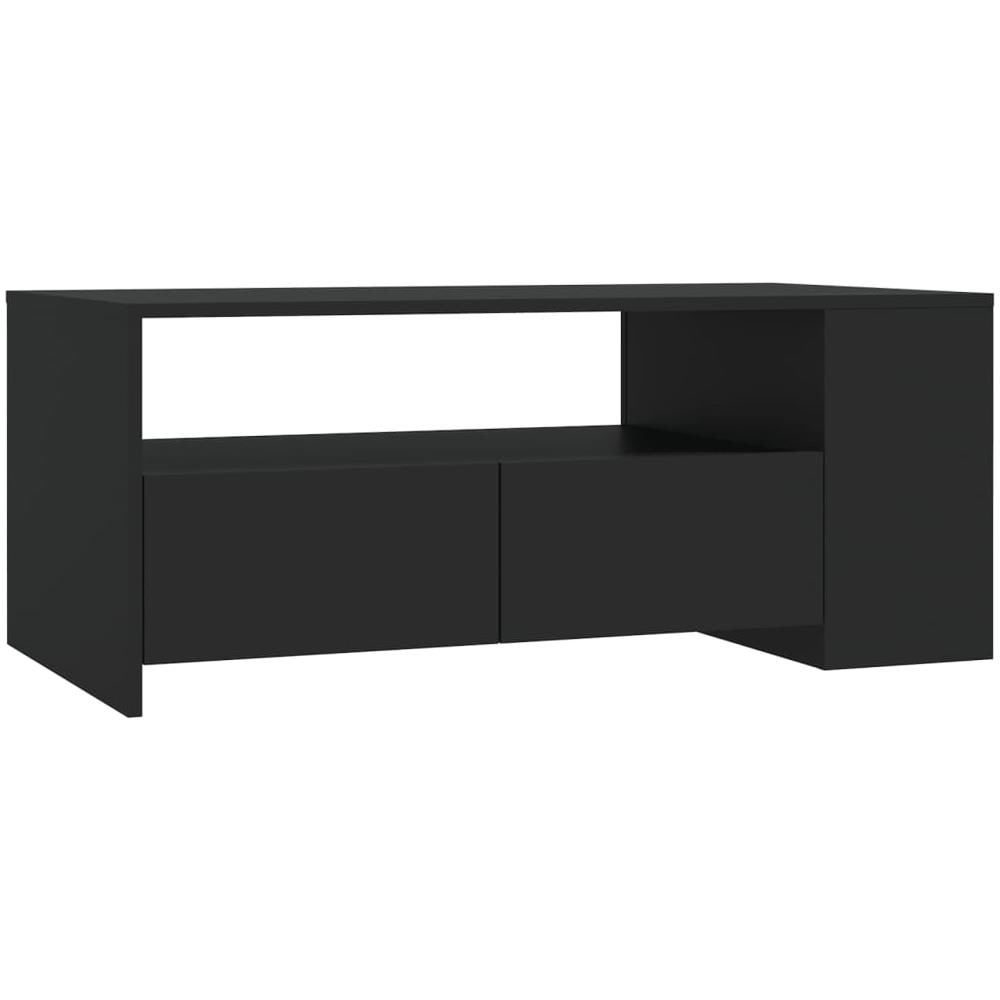 Tavolino Da Salotto Nero 102x55x42 Cm In Legno Compensato - Foto 1