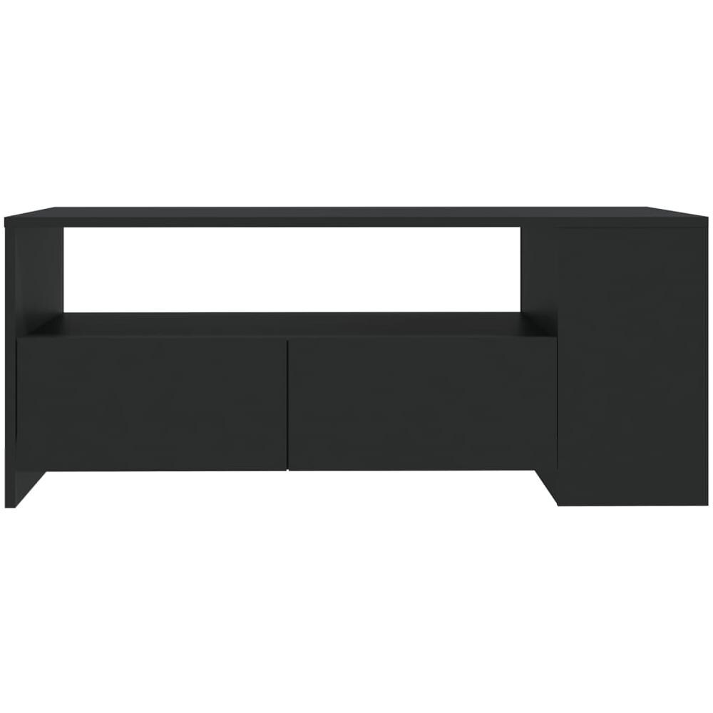 Tavolino Da Salotto Nero 102x55x42 Cm In Legno Compensato - Foto 2