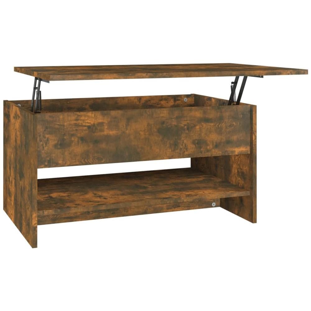 Tavolino Da Salotto Rovere Fumo 80x50x40cm In Legno Multistrato - Foto 1