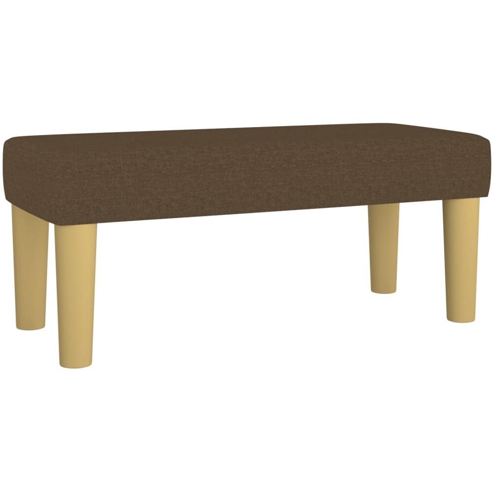 Panca Marrone Scuro 70x30x30 Cm In Tessuto - Foto 2