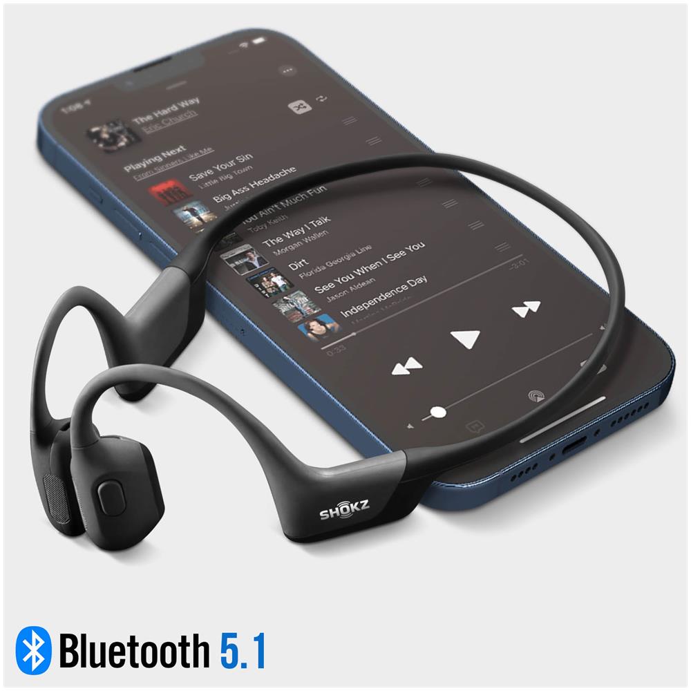 OpenRun Auricolare Stereo Bluetooth con Cavo e Archetti Colore Nero - Foto 8