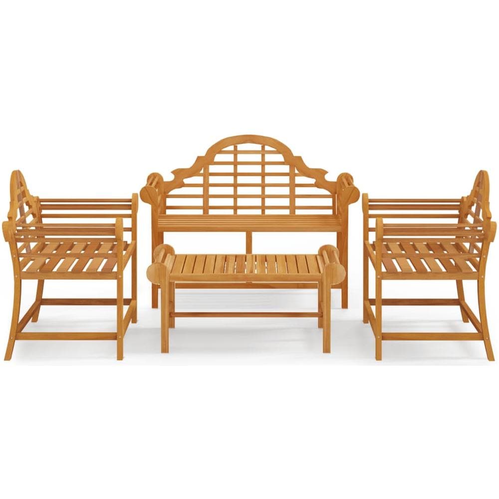Set Salotto Per Giardino 4pz Legno Massello Di Teak - Foto 2