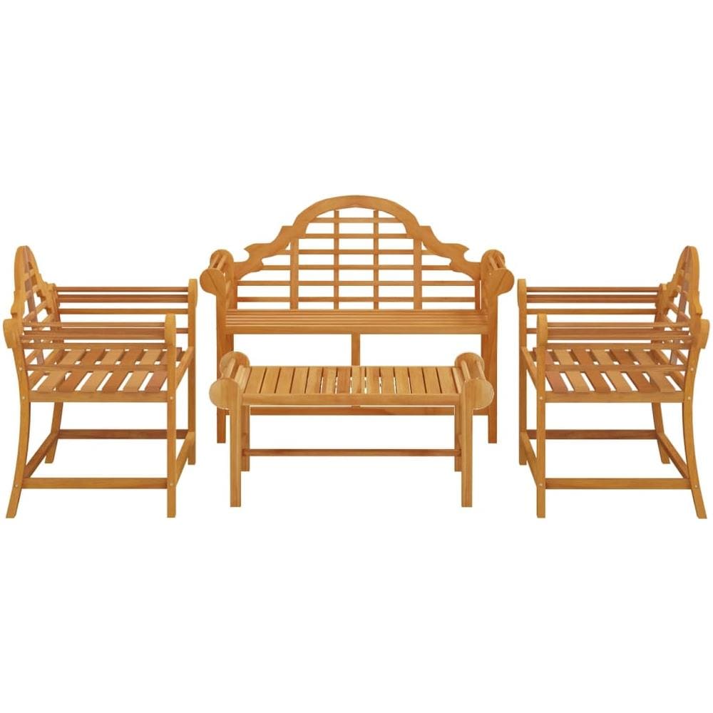 Set Salotto Per Giardino 4pz Legno Massello Di Teak - Foto 3