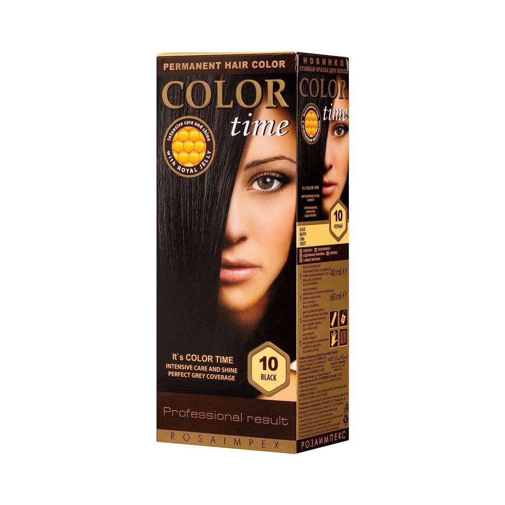 Tinta Per Capelli Nr. 10 Nero ""color Time"" Con Pappa Reale E Vitamina C - Foto 1