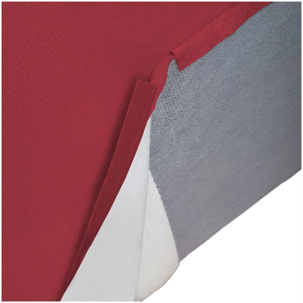 Pouf Barbara, Pouf Da Salotto, 100% Made In Italy, Poltroncina Relax In Tessuto Imbottito, Cm 80x70h43, Rosso - Foto 4