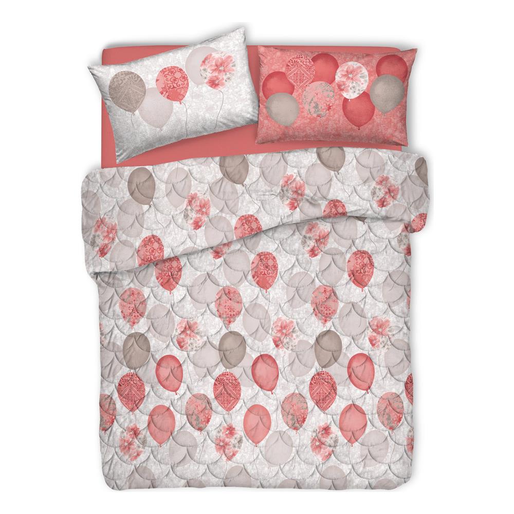 Trapuntino Piumino Estivo 100gr Linea Pensieri Delicati Disegno Palloncini Singolo Rosso - Foto 1