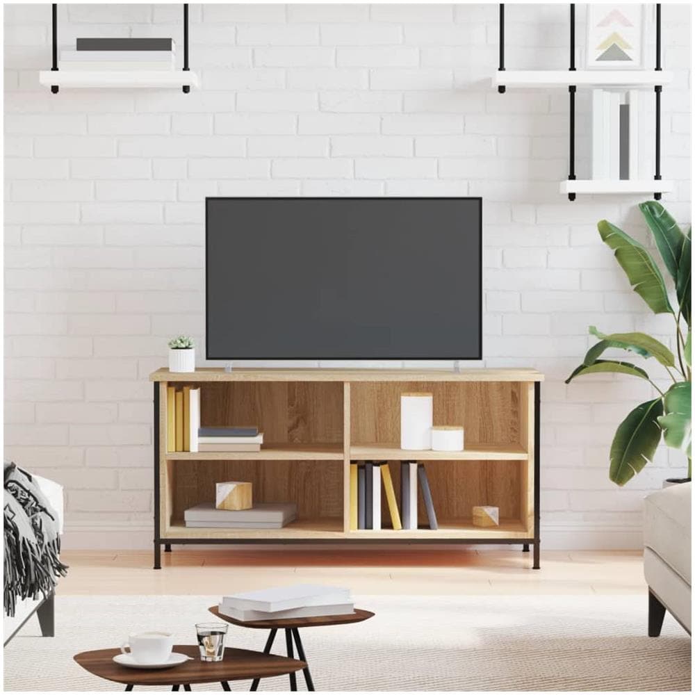 Mobile Porta Tv Rovere Sonoma 100x40x50 Cm In Legno Multistrato - Foto 1