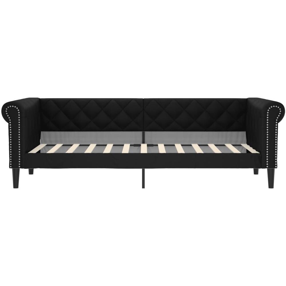 Letto Da Giorno Nero 80x200 Cm In Similpelle - Foto 2