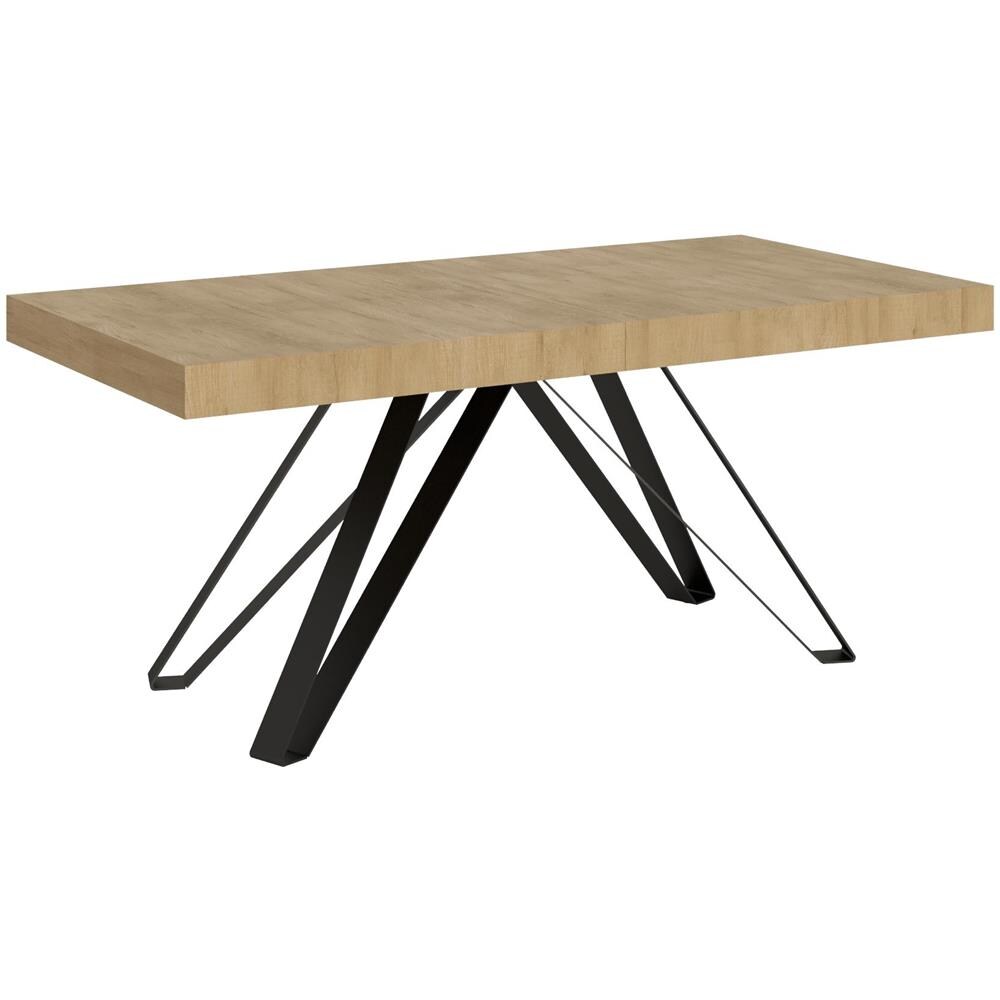 Tavolo allungabile 90x200/304 cm Terium quercia natura gambe antracite - Foto 1