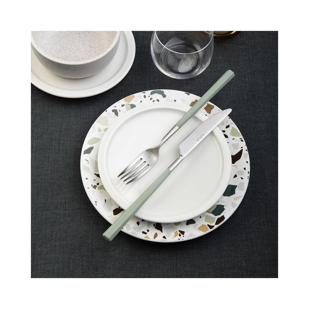 Hive Posate da tavola con manico salvia Confezione - Set da 24 Pezzi - 6 Posti Tavola - Confezione Regalo Made in Italy - Foto 2