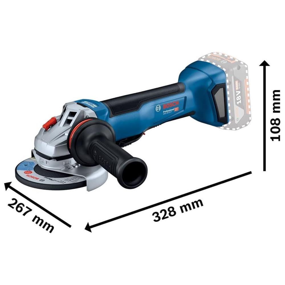 Smerigliatrice Angolare a Batteria GWS 18V-10 P Professional Potenza 18 V Velocità 9000 giri /min Colore Nero /Blu /Argento - Foto 3