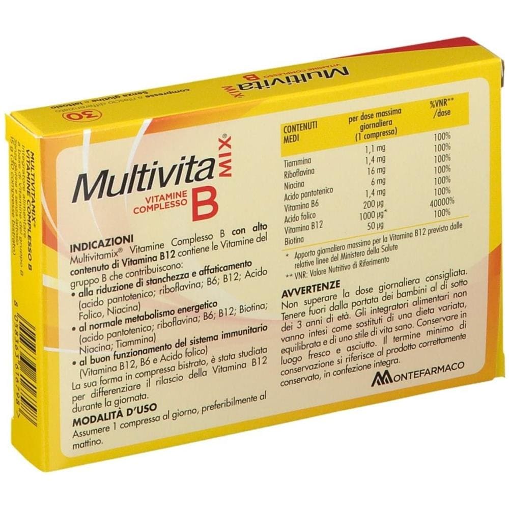 Multivitamix Vit Complesso B 30 Compresse Bistrato - Foto 2