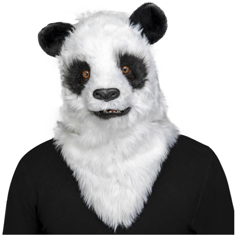 Maschera da orso panda con mascella mobile taglia unica - Foto 1