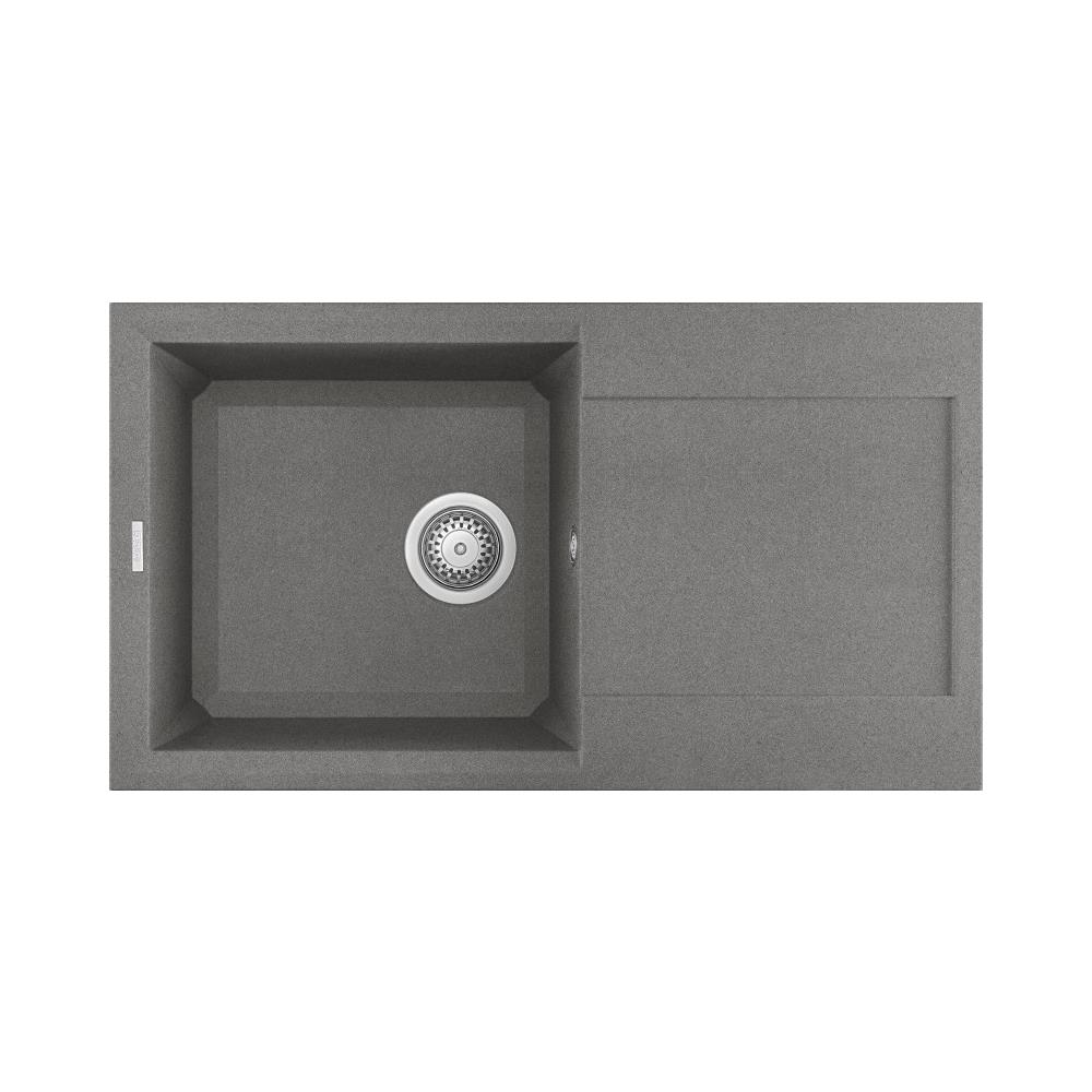 Lavello Easy 290 Granitek 78x43 cm cm 1 vasca con gocciolatoio Colore Grigio Cemento 48 - Foto 1
