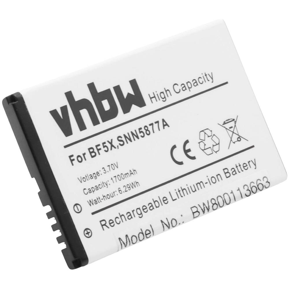 Li-ion Batteria 1700mah (3.7v) Per Cellulari E Smartphone Motorola Mb520 Bravo, Mb525, Mb526, Me525, Me525 Moto Sostituisce Bf5x, Snn5877 - Foto 1