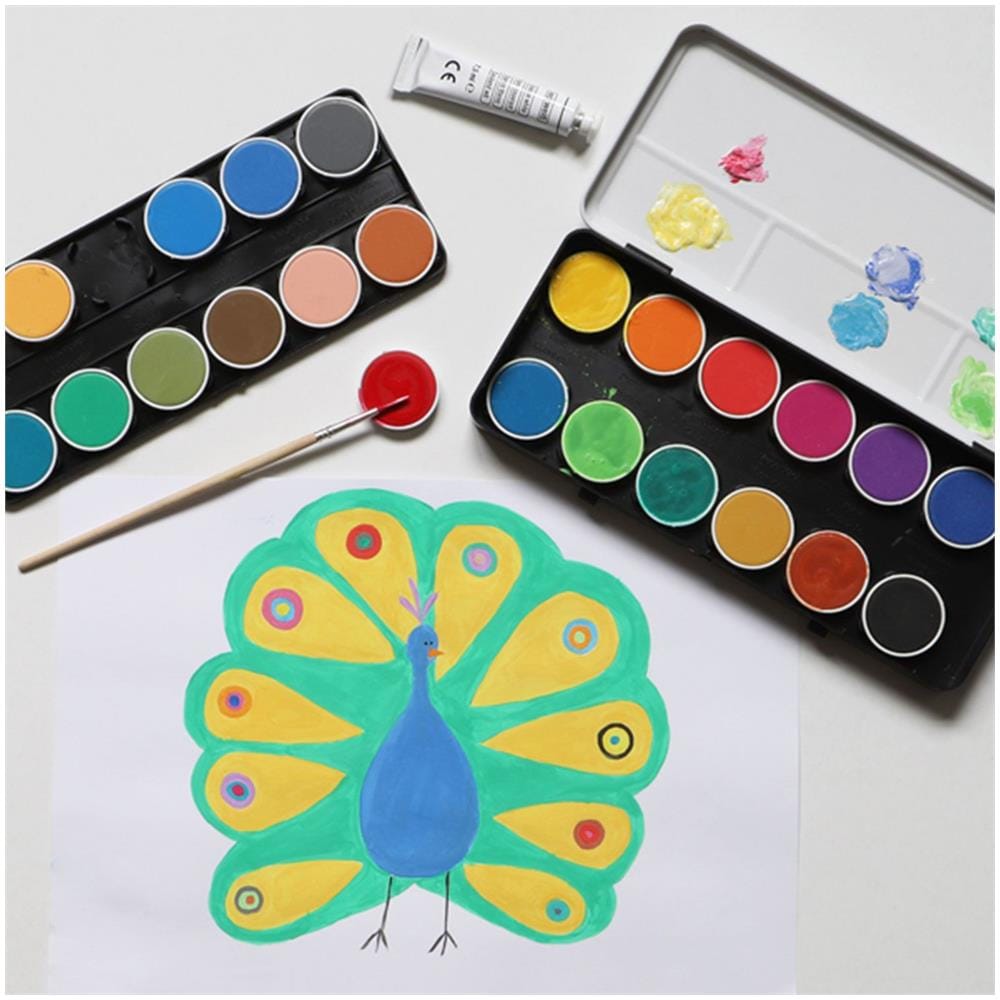 Morocolor Acquerelli Primo In Pastiglia 30 Mm 24 Colori Astuccio In Metallo - 1 Confezione - Foto 2