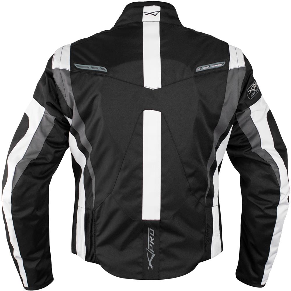 Giacca Tessuto Moto Protezioni Ce Manica Staccabile Gilet Termico Bianco 4xl - Foto 2