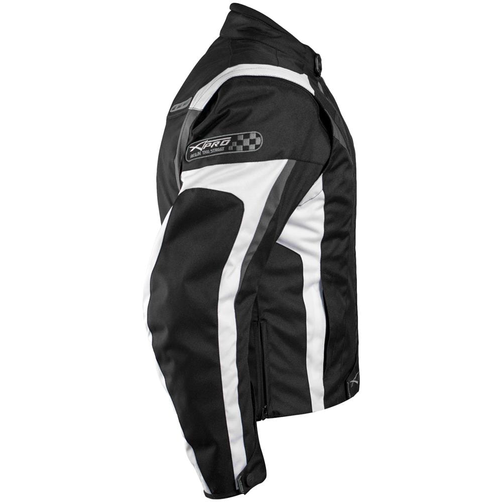 Giacca Tessuto Moto Protezioni Ce Manica Staccabile Gilet Termico Bianco 4xl - Foto 5