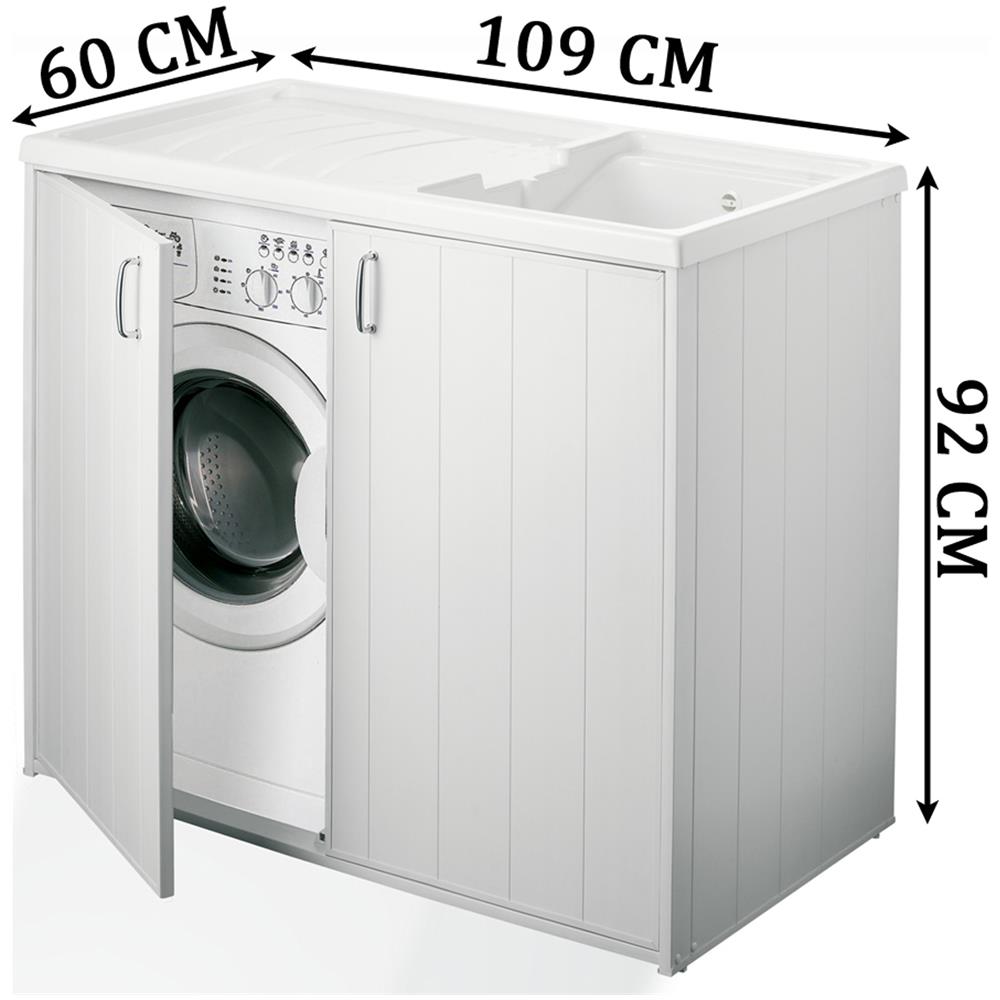 NEGRARI Nascondi Lavatrice In Resina Con Lavatoio Da 109x60 In Kit TH9156