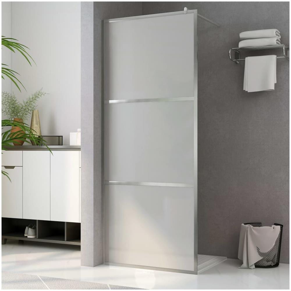 Parete Per Doccia Walk-in In Vetro Smerigliato Esg 140x195 Cm - Foto 1