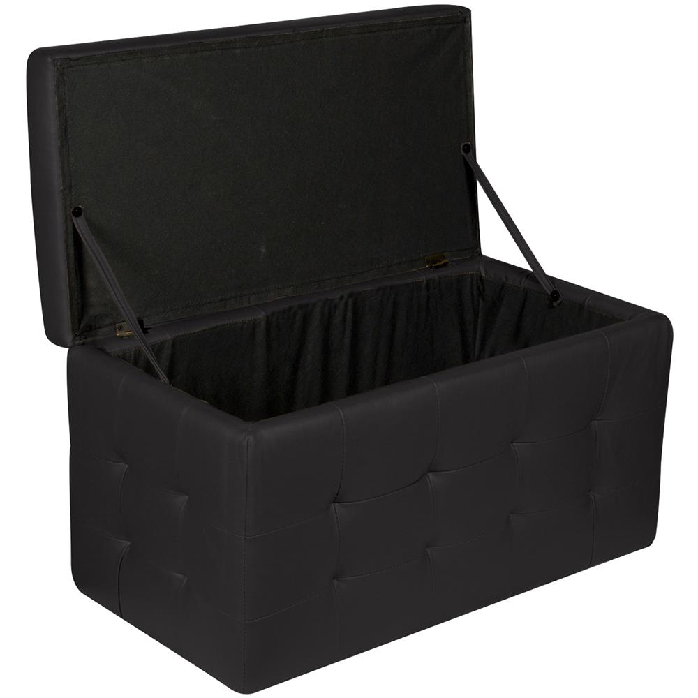 Pouf contenitore Nanou 38x38x38 cm nero acquista da OBI