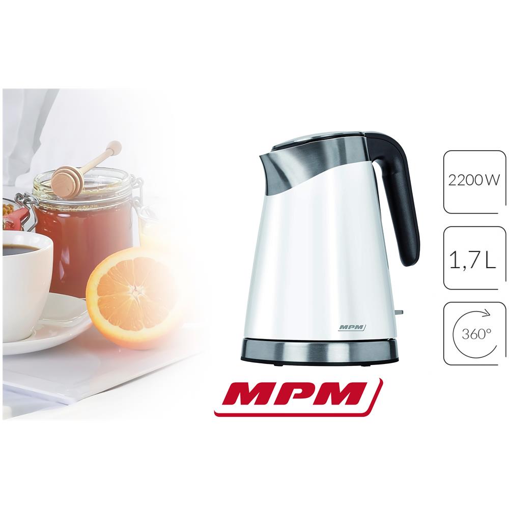 Bollitore Elettrico MCZ-56 Capacità 1.7 Litri Potenza 2200 W Colore Bianco - Foto 2