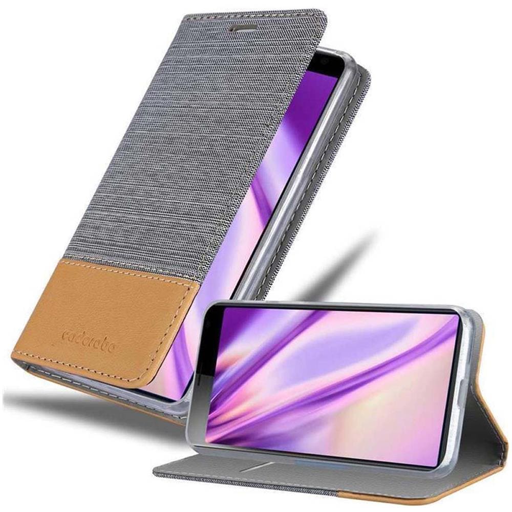 Custodia Compatibile Con Sony Xperia 10 Plus In Grigio Chiaro Marrone - Coperchio Protettiva Con Chiusura Magnetica, Funzione Stand E Tasca Per Le Carte - Foto 1