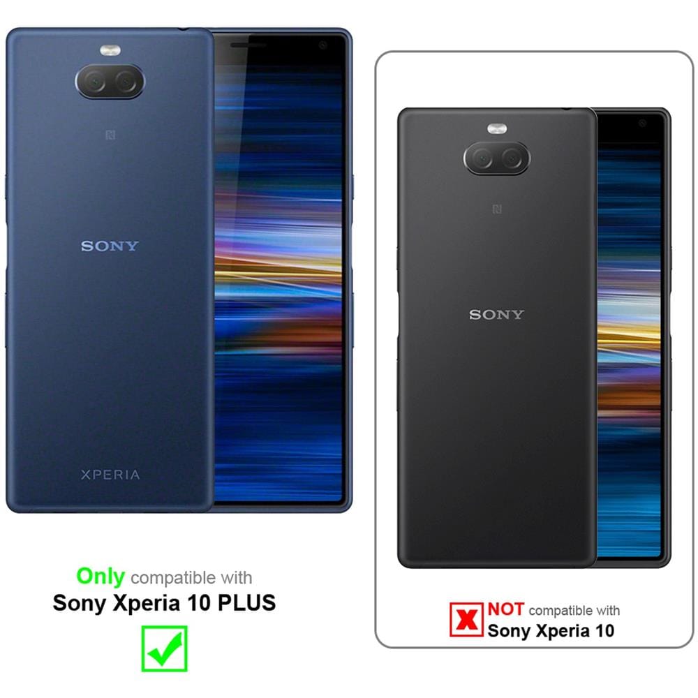 Custodia Compatibile Con Sony Xperia 10 Plus In Grigio Chiaro Marrone - Coperchio Protettiva Con Chiusura Magnetica, Funzione Stand E Tasca Per Le Carte - Foto 2