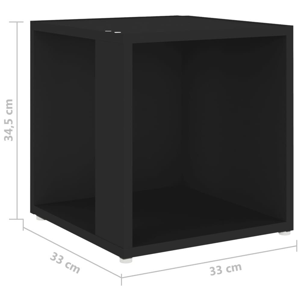 Tavolino Nero 33x33x34,5 cm in Truciolato - Foto 2