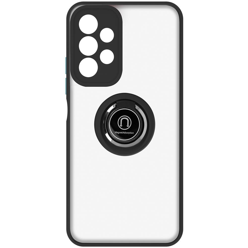 Cover Samsung Galaxy A13 4g Bimateria Anello Metallico Supporto Nera - Foto 1