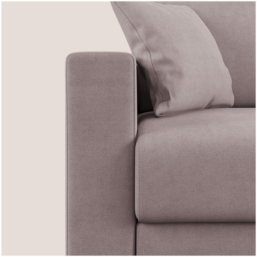 Kafka Divano Letto Angolare In Morbido Tessuto Impermeabile T02 Rosa 262 Cm Sinistro (mat. 120x197) - Foto 5