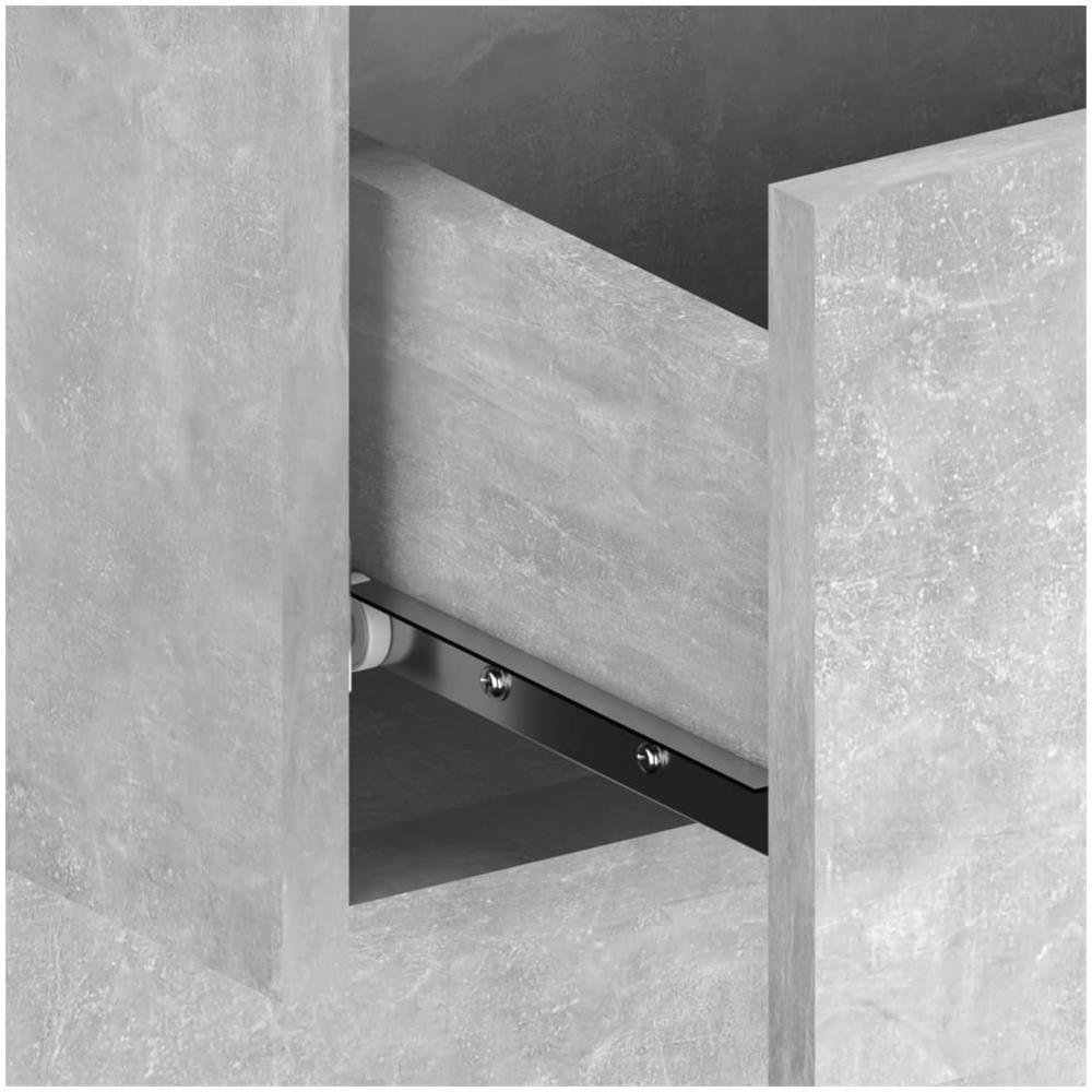 Comodini a Muro 2pz Grigio Cemento in Legno Ingegnerizzato - Foto 7