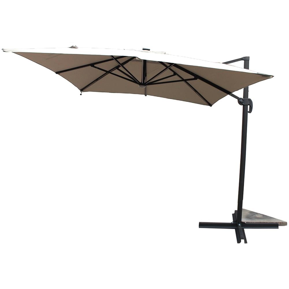 Calvia Ombrellone Rettangolare Con Led Ecru 3 X 4 M - Foto 2