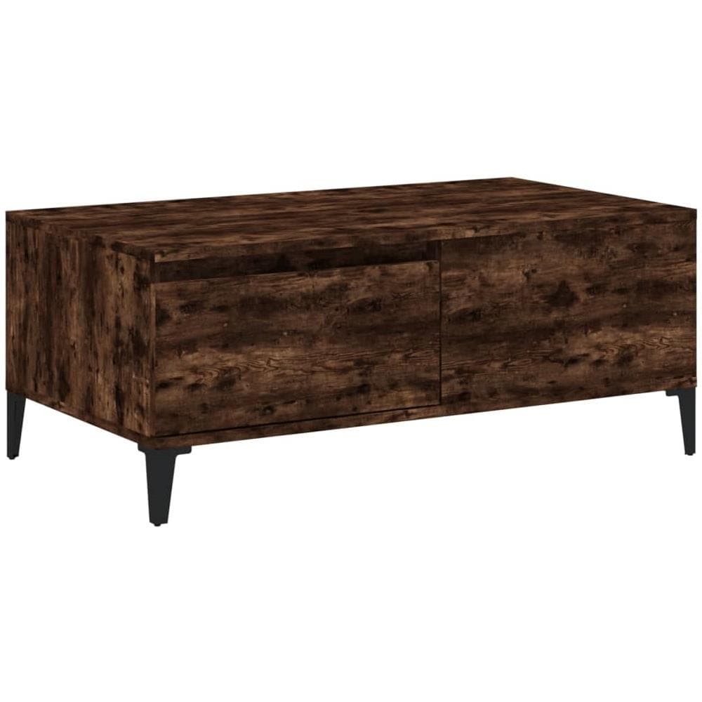 Tavolino Da Salotto Rovere Fumo 90x50x36,5 Cm Legno Multistrato - Foto 2