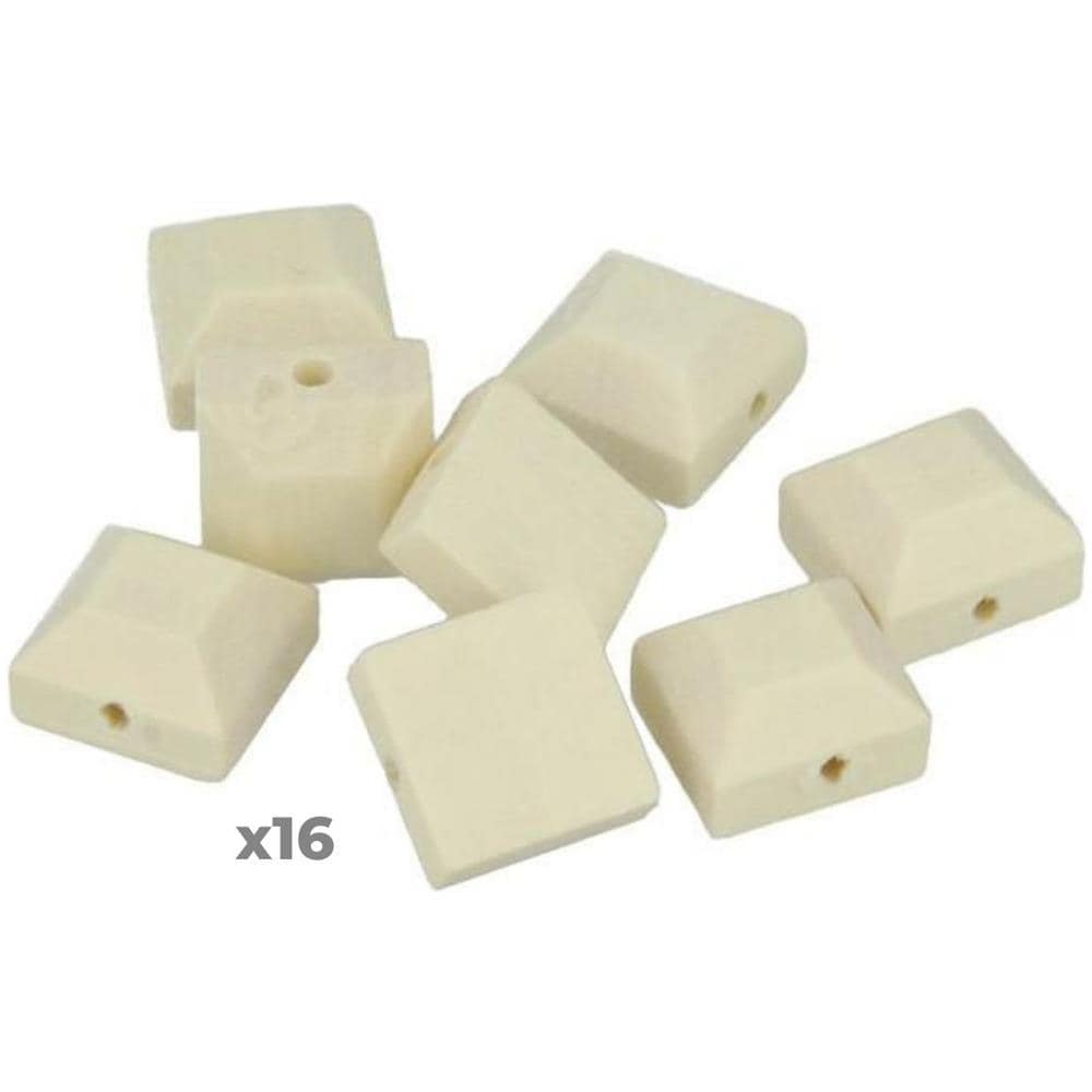16 Perline Di Legno Cabochon Quadrate 10 X 4 Mm - Foto 1