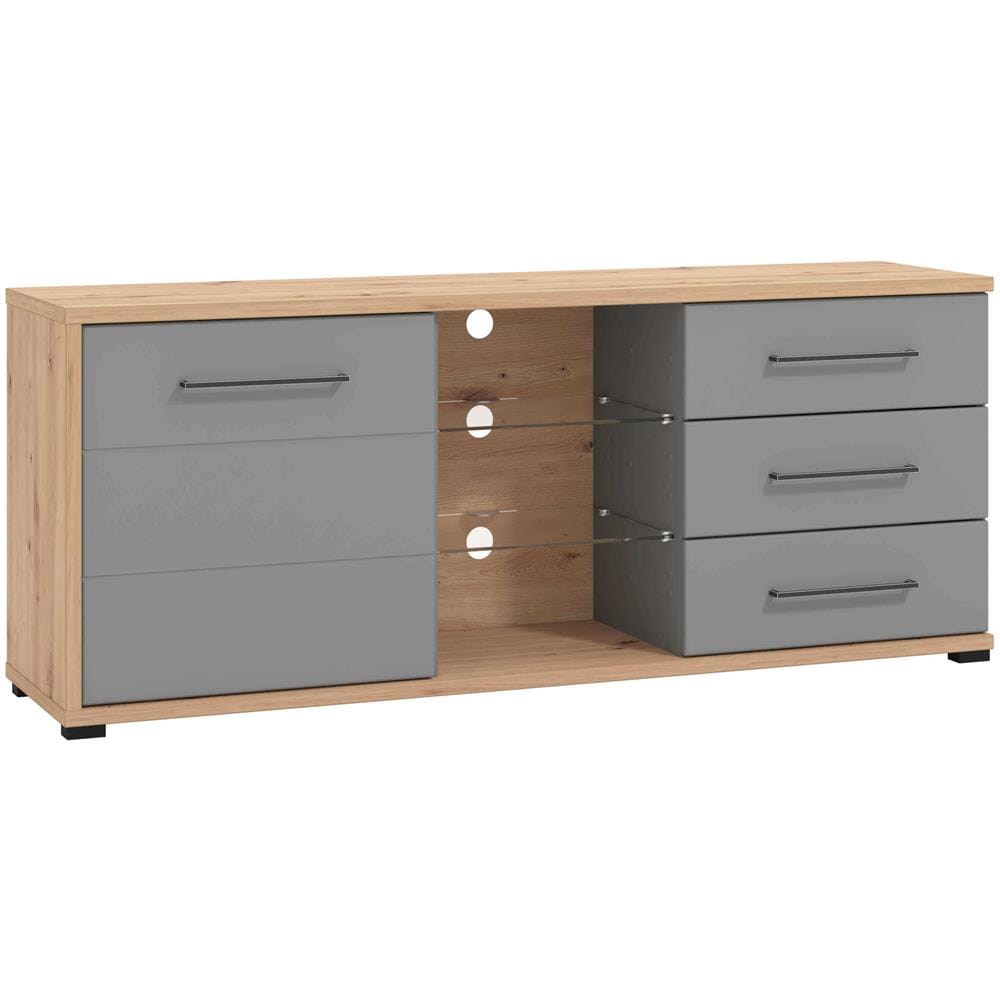 Ellie - Porta Tv Un Anta Tre Cassetti Moderno Minimal In Legno - Foto 1