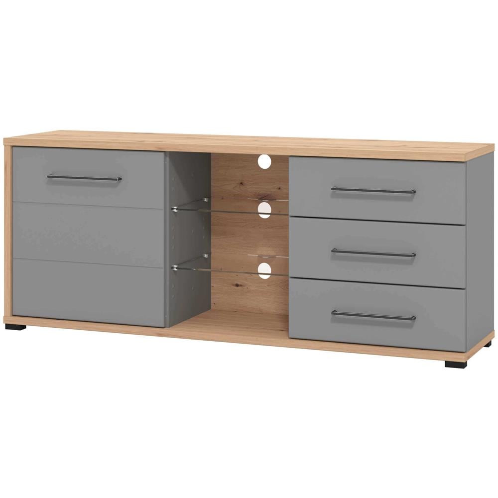 Ellie - Porta Tv Un Anta Tre Cassetti Moderno Minimal In Legno - Foto 2