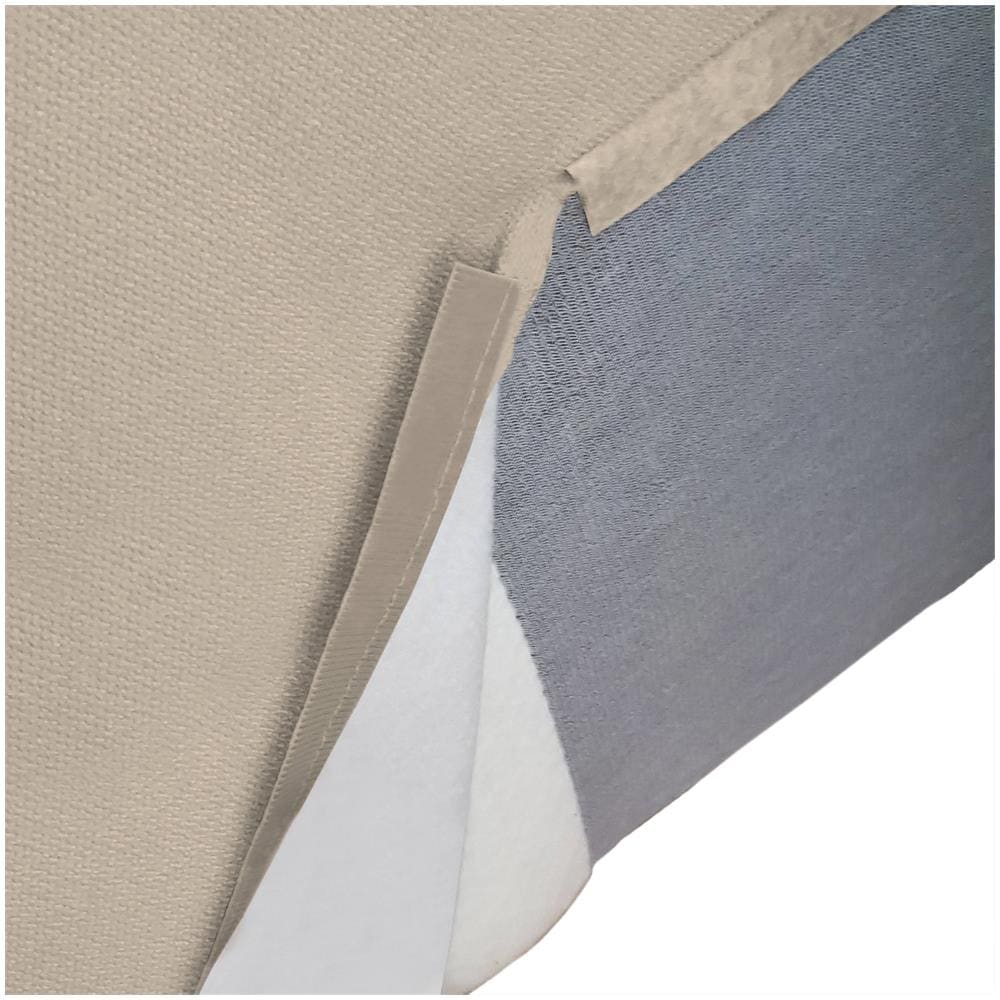 Pouf Barbara, Pouf Da Salotto, 100% Made In Italy, Poltroncina Relax In Tessuto Imbottito, Cm 80x70h43, Tortora - Foto 4