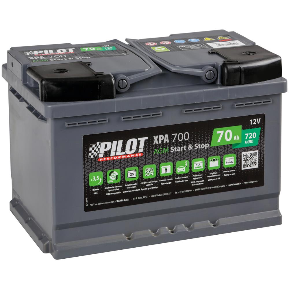 Batteria 12v - Pilot Start-stop Agm - 70 Ah - 720 A - L3 - Foto 1