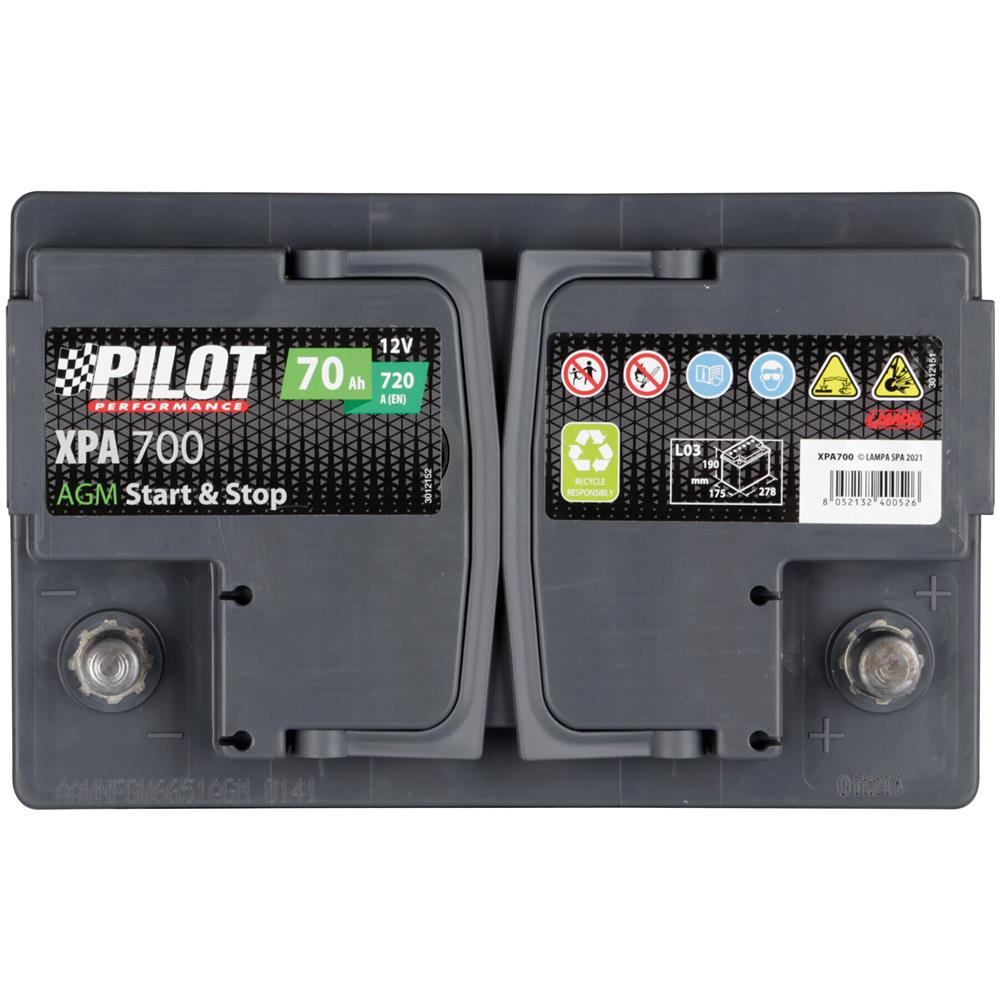 Batteria 12v - Pilot Start-stop Agm - 70 Ah - 720 A - L3 - Foto 2