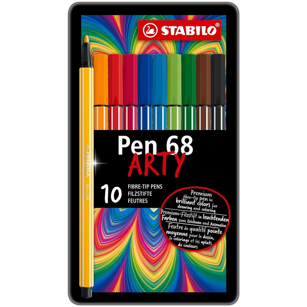 Pen 68 - Pennarello Premium - Scatola in Metallo da 10 - Colori assortiti - Foto 2