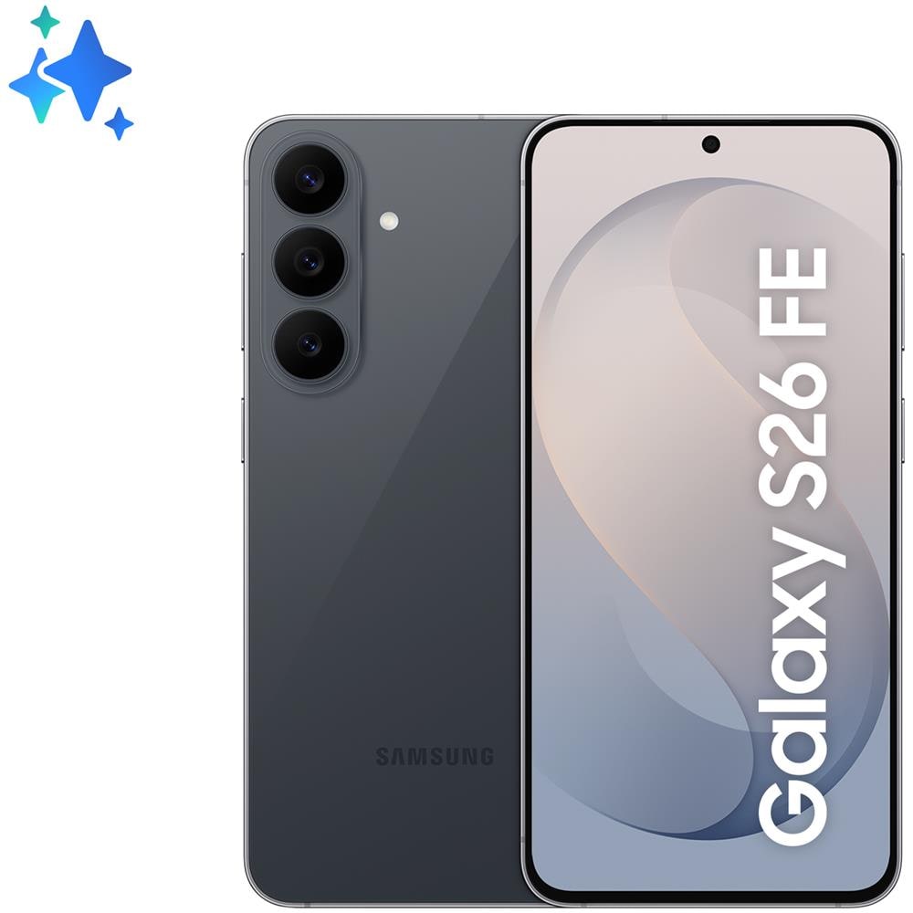 Galaxy S26 FE 5G 256GB 8GB Ram Display 6.7" AMOLED 2X FHD+ 120Hz max Main Camera 50+12+8MP Selfie 12MP Dual nanoSim (SIM 1+SIM 2 / SIM 1+eSIM / Dual eSIM) Android Exynos 2500 4900mAh 193g Jetblack - Foto 1