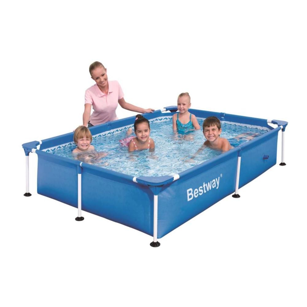 Piscina Rettangolare in Metallo 221x150x43 cm - Foto 1
