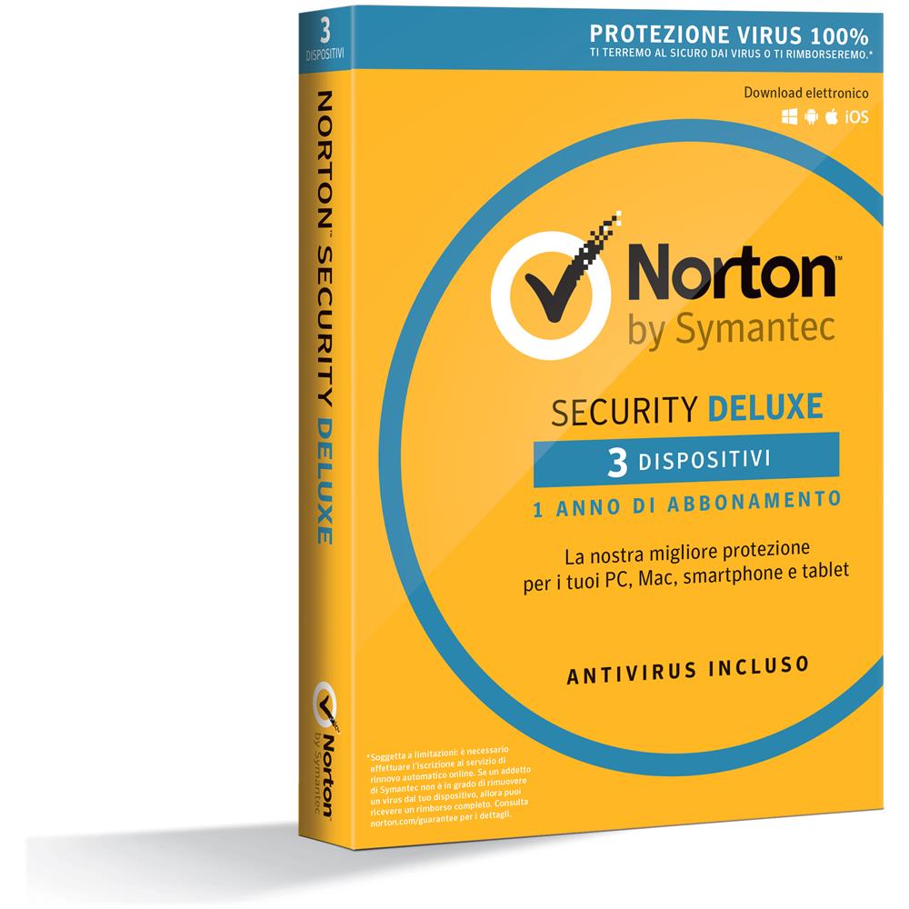 Norton Security Deluxe 1 Licenza per 3 Dispositivi Italiano - Foto 1