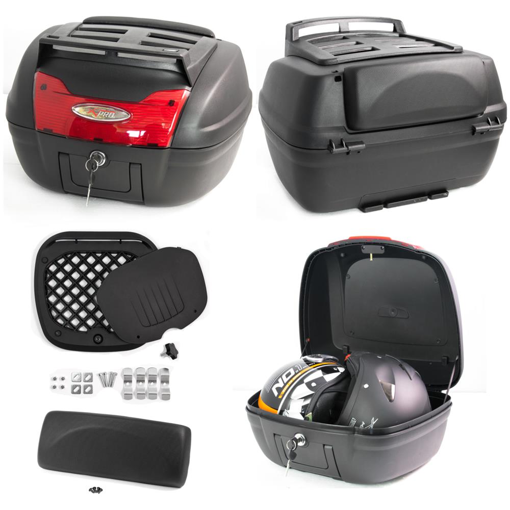 Bauletto Moto Scooter Baule Valigia Rigida Touring Universale Porta Pacchi Nero - Foto 1
