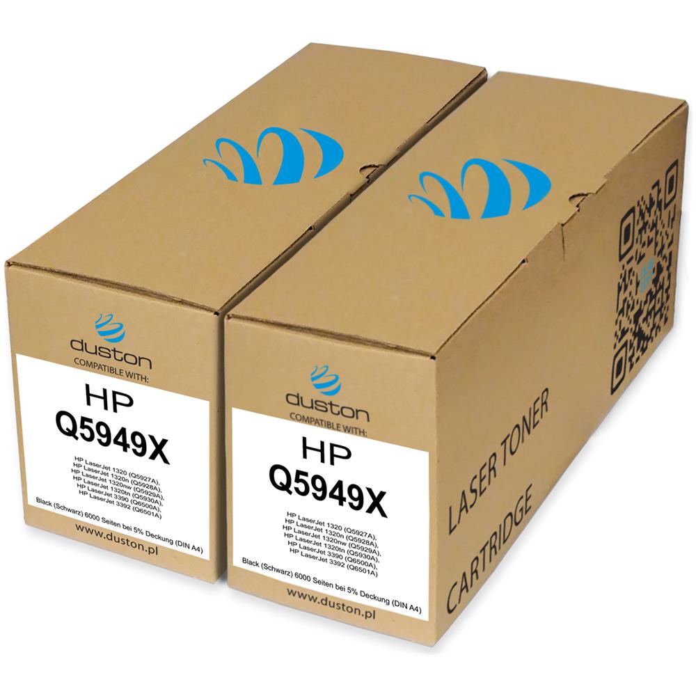 TONER - 2x Q5949x, 49x Negro Compatible Con Hp Laserjet 1320 1320 N 1320 Nw 1320 Tn 3390 3392 - Foto 1