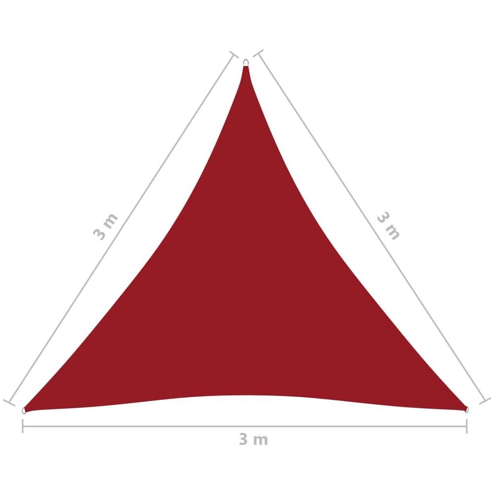 Parasole a Vela Oxford Triangolare 3x3x3 m Rosso - Foto 6